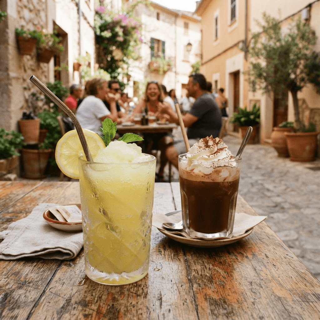 Granizado de limón y de café en verano